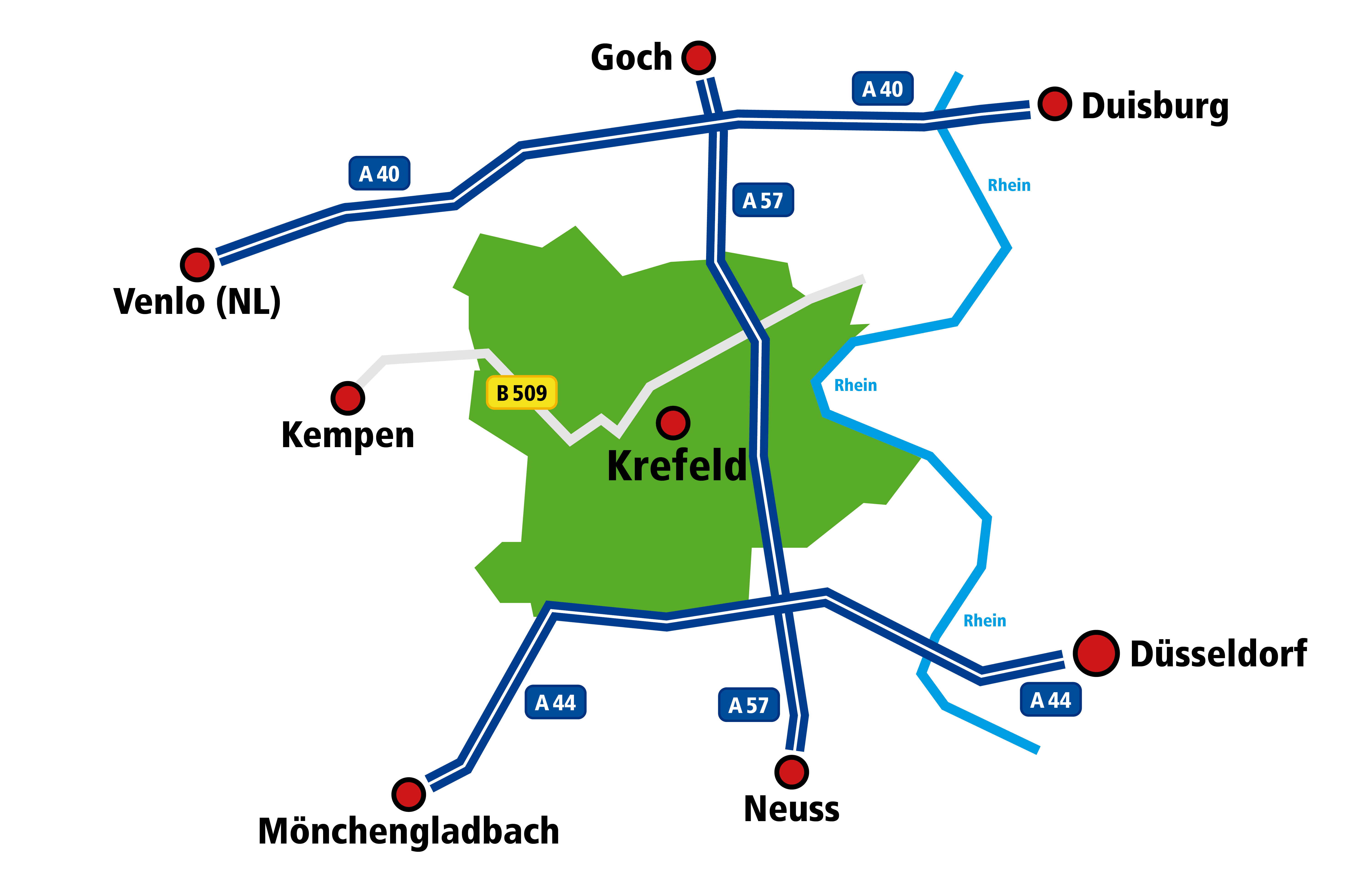 Standortkarte Krefeld