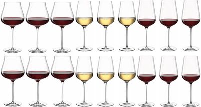 Leonardo Wijnglazenset Brunelli (Witte wijnglazen &amp; Rode wijnglazen &amp; Bourgogne Glazen) - 18 delige set