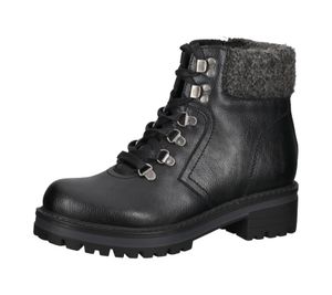 bama Damen Stiefelette hochwertige High-Top Schuhe mit Reißverschluss 1081772 Schwarz