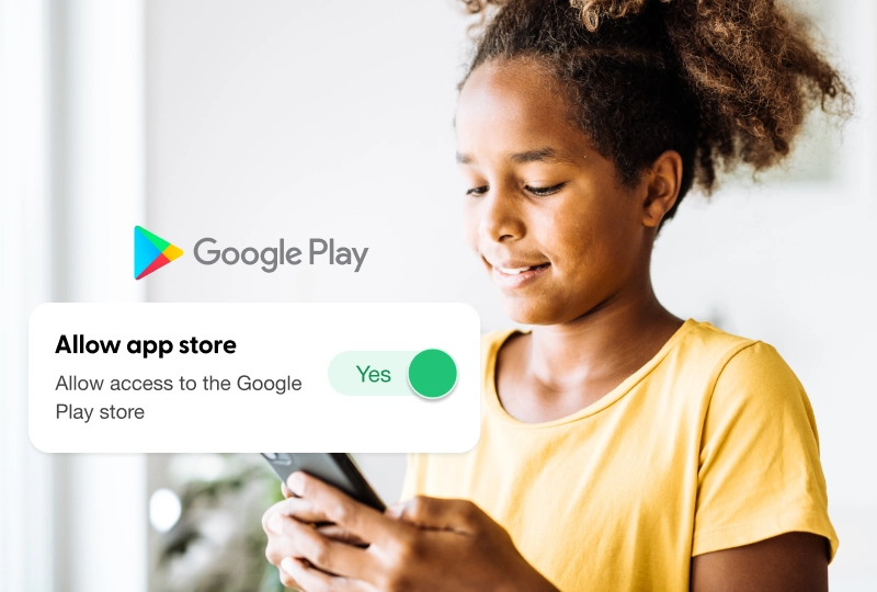 Control access to the Google Play Store on your kid's phone