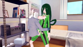 FUTA MY HERO ACADEMIA TORU HAGAKURE X TSUYU ASUI (3D HENTAI)