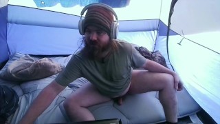 Masturbating outside in my tent