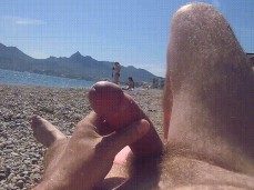 pov jackoff on the beach 00133 gif