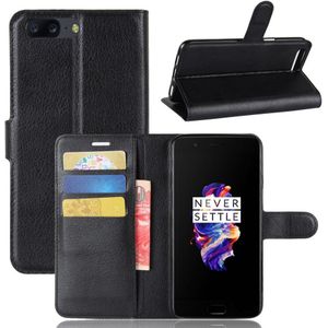 OnePlus 5 Hoesje - Book Case - Zwart