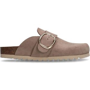 Manfield suède clogs grijs