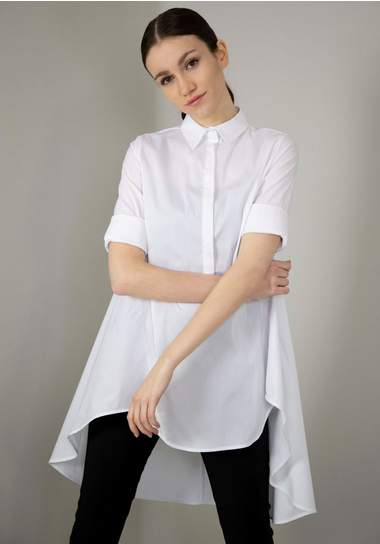 imperial lange blouse imp-c ed3abf klokkend, lang model wit