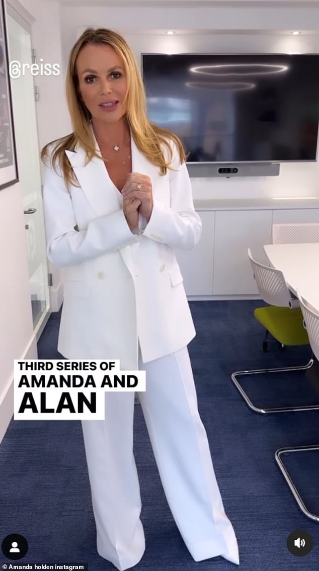 Updating fans on her weekend plans, Amanda continued: 'I am flying to Spain tomorrow with Alan Carr we start the third series of Amanda and Alan and we are in Spain, as I said