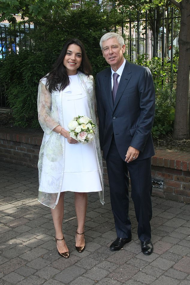 Adam and Mariana tied the knot in an intimate ceremony at a registry office in Dublin in 2013 (pictured), holding a second ceremony days later on the French Riviera