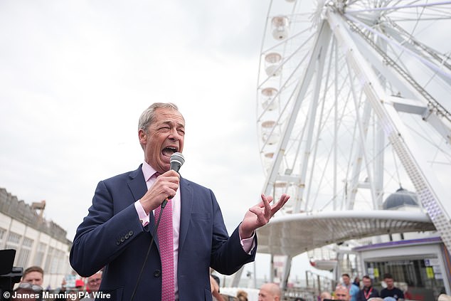 Mr Farage hailed Clacton-on-Sea as the 'most patriotic' part of Britain as he launched his bid to become the seaside town's new MP