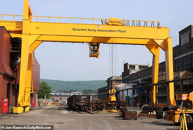 The SCAAP utilizes a massive crane to lift the steel rods to the steel saw