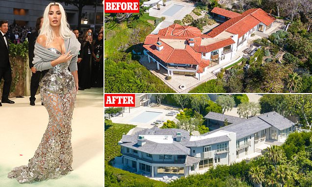 Kim Kardashian completes modern renovations on $70million Malibu 'dream home'... nearly