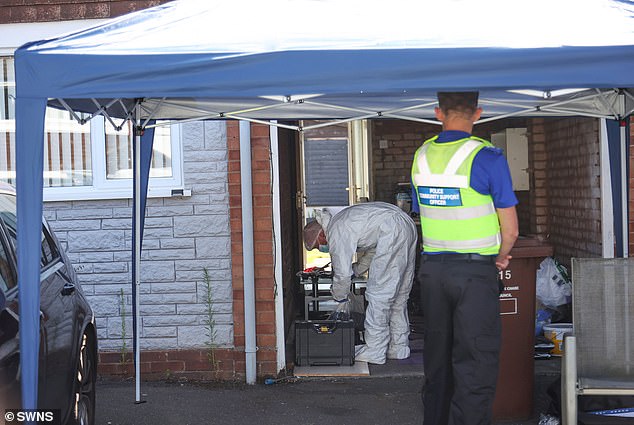 Police have cordoned off the property as officers continue their investigations