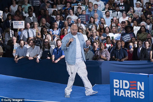 Rapper Fat Joe warmed up the crowd ahead of President Joe Biden's Raleigh appearance, even performing his classic 'Lean Back'