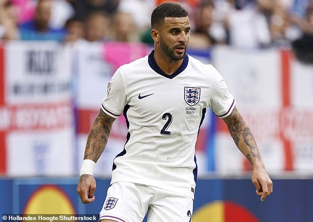 Kyle Walker was either losing the ball or allowing Slovakia to run in behind him first half