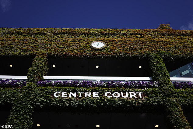 A view outside of Centre Court ahead of day one of the Wimbledon Championships today