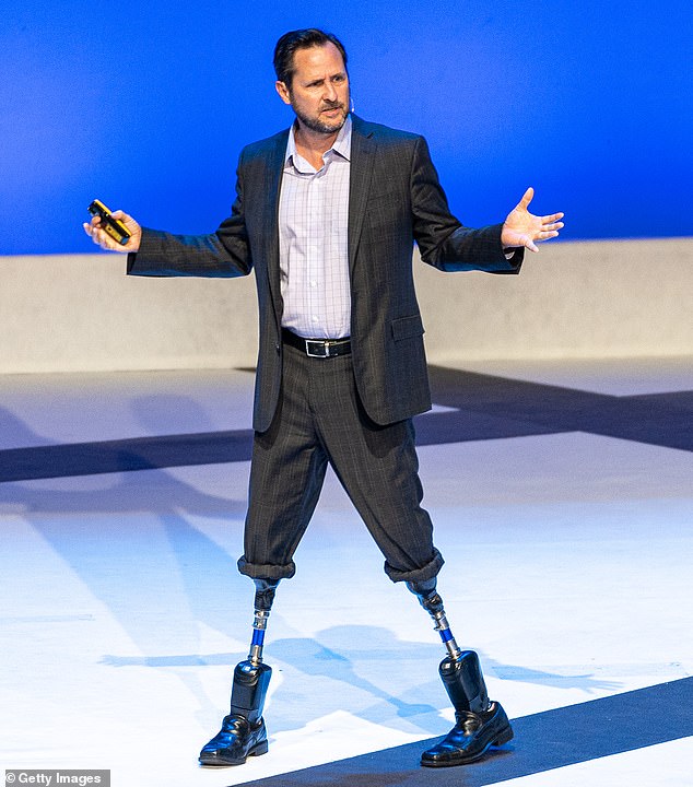 Study author Professor Hugh Herr (pictured) Says this technique allows patients to feel like the limb is part of their own body