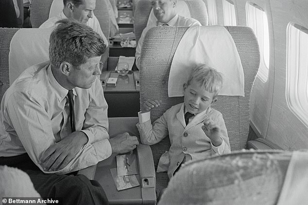 Robert F Kennedy Jr is pictured as a boy with his uncle John F Kennedy. He is running as an independent candidate in the presidential race