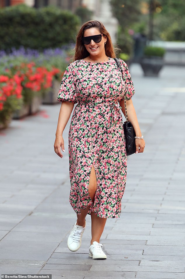 The trusty old midi dress, worn by Kelly Brook in 2020, has given way to the maxi