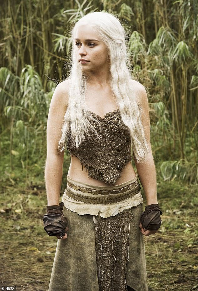 Emilia is pictured above in Game Of Thrones in 2011