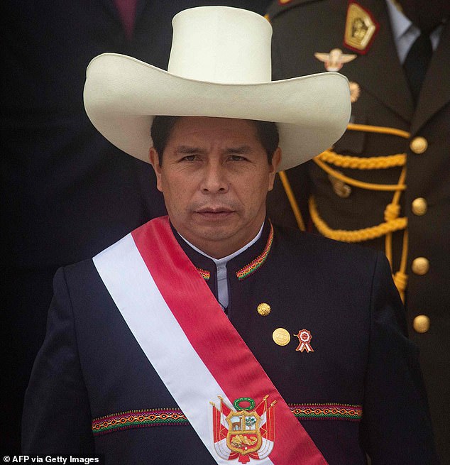 Castillo (pictured in 2021) 'could have been induced' by drugs and does not remember delivering the speech that led to his downfall, his former chief of staff said today