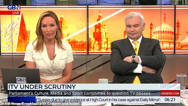 Praise: Eamonn Holmes has hailed Holly Willoughby's This Morning co-star Josie Gibson as 'the star of the show' during a discussion about the Schofield scandal on GB News on Tuesday
