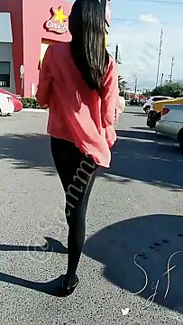 Horny shopping in see-through leggings with my boyfriend at Soriana