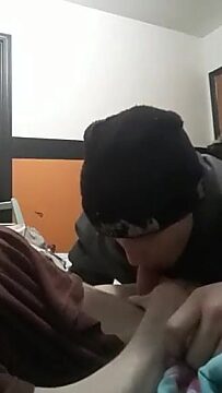 Cole's Sloppy Blowjob in the Bed