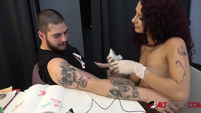 Gorgeous tattoo artist Mara Martinez gets fucked hard