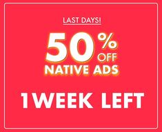 Have you set up your Native Ad campaign yet? There's one week left to enjoy the deal!⠀ Get $50 credit for every $100 spent on a Native Ad RON campaign until Feb 6th! Logos, Deal, Campaign, Last Day, Ad Campaign, ? Logo, Left