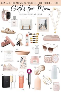 A guide with tons of great gift ideas for all the moms in your life. Make sure to check out this post if you\'re mothers day shopping for mom or grandma, and you will be sure to find something they will love! https://arinsolangeathome.com #mothersday #mothersdaygift #giftguide