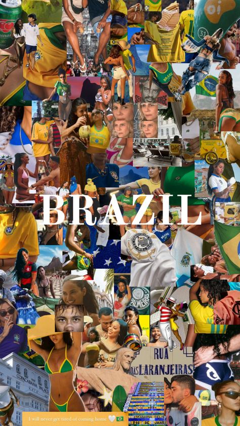 Brazil aesthetic “Brazil” #inspo #brazil #brasil #travel #brasiuuu #naddykins_1 Brazil Life, Brazil Wallpaper, Football Brazil, Brazil Vacation, Brazil Aesthetic, Brazil Culture, Dream Vacation Spots, Brazil Travel, Dream Vacations Destinations