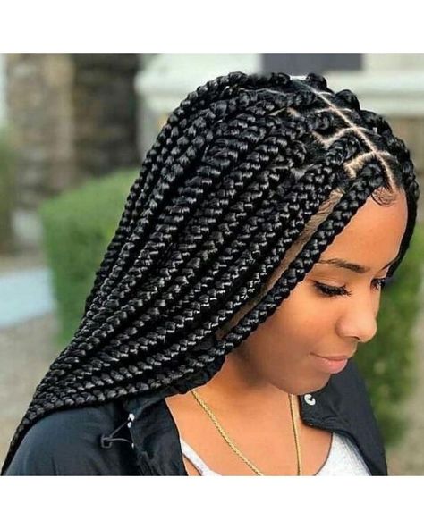 31 Box Braids Ideas for Black Women [NHP] Plait Styles, Haar, Peinados, Stylish Hair, Capelli, Braid Styles, Afro, African Braids Hairstyles, Girls Hairstyles Braids