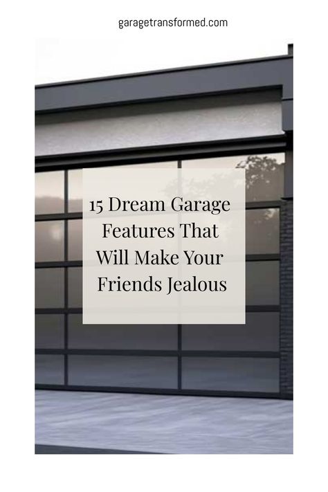 15 Dream Garage Features That Will Make Your Friends Jealous Interior Garage Lighting, She Garage Ideas, Green Garage Interior, Pretty Garage Interior, Garages Ideas Design, Garage Front Ideas, Entertainment Garage, Garage Addition Ideas Attached, Home Garage Ideas
