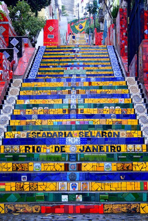 Such a beautiful adventure - Escadaria Selaron Rio de Janeiro Brazil Rio De Janeiro, Brazil Culture Aesthetic, Rio Brazil Aesthetic, Brazil Astethic, Brazil Landscape, Brazil Core, Brazil Nature, Brazil Cities, Brazil Culture