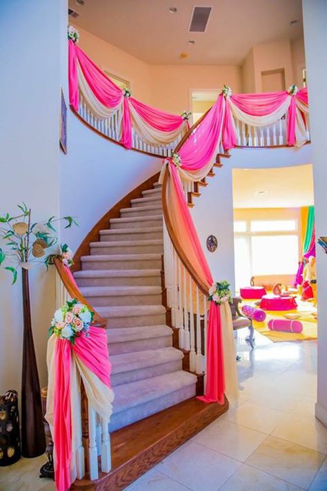 House decorations  Home Inspiration! For Indian Wedding Decorations in the Bay Area, California… Desi Wedding Decor, Marriage Decoration, Beautiful Wedding Decorations, Mehndi Decor, Wedding Mandap, Indian Wedding Planning, Home Wedding Decorations, Wedding Costume, Wedding Stage Decorations