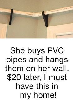 Home Organisation, Upcycling, Diy Furniture, Home Improvement, Pvc Pipe Projects, Pvc Projects, Curtain Rods, Diy Organizer, Industrial Decor Diy