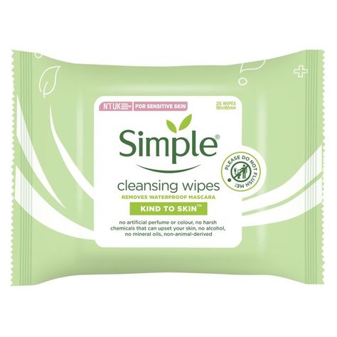 Soft whilst still being merciless on make-up, our Simple Kind to Skin Cleansing Facial Wipes gently lift away dirt and impurities, even waterproof mascara, whilst hydrating your skin. Our facial wipes are convenient, quick-to-use, and make the perfect addition to any make-up bag, gym kit or bathroom. They do not dry out, irritate skin or leave a greasy residue, and are great to use as a make-up remover or part of your daily morning or night cleansing routine. And what's more, your skin is left f Mascara, Gentle Cleanser, Cleansing Wipes, Facial Cleansing Wipes, Cleansing Face, Facial Wipes, Wash Your Face, Facial Cleansing, Facial Moisturizers
