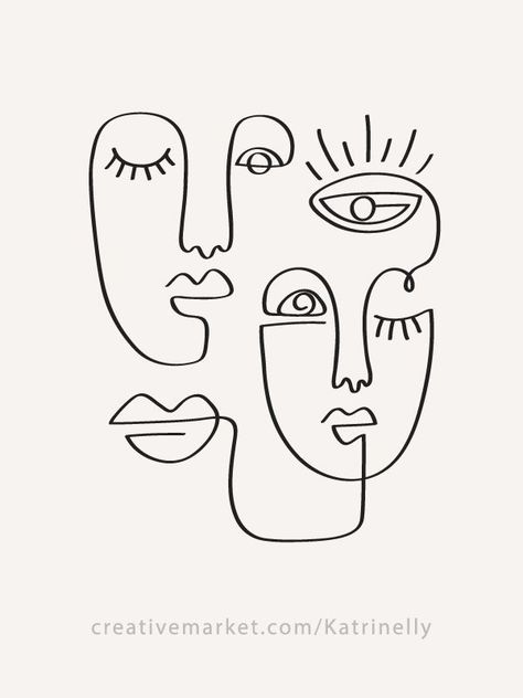 Girl Illustration Art, One Line Drawings, Art Abstrait Ligne, Art Branding, ポップアート ポスター, Face Line Drawing, 30 Fashion, Single Line Drawing, Primitive Art