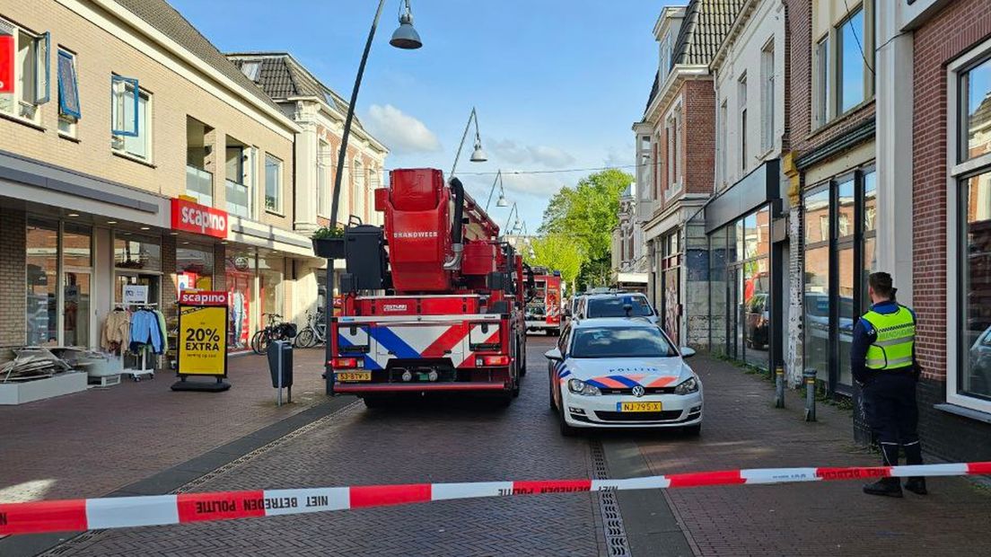Brandweer en politie in Veendam