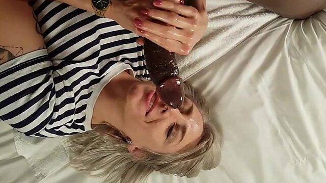 Wife takes on massive BBC while cuckold watches in humiliation