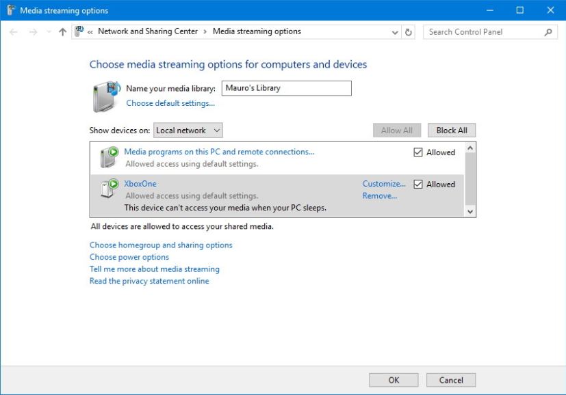 Windows 10 DLNA media server options