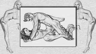 マーク・ブラントンのエロい絵-ニンフとサテュロス