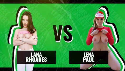 Battle of the Babes - Lana Rhoades gegen Lena Paul - der ultimative Wettbewerb mit hüpfenden großen natürlichen Titten