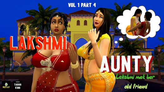 Vol 1, Teil 4 - desi indische vollbusige Sari-Tante Lakshmi traf ihre lesbische Freundin - böse Launen