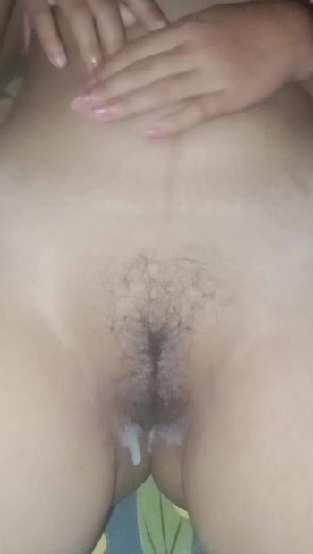 Wet pussy after masturbation