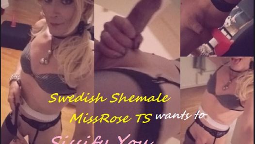 Missrose ts - lass uns darüber reden, dich zu unterlassen - schwedische Blondine, atemberaubend, fetter Schwanz, Transe, abspritzen, Dildo, süß