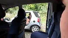 Incredibili scene di scopata in un'area di sosta su un'autostrada tedesca