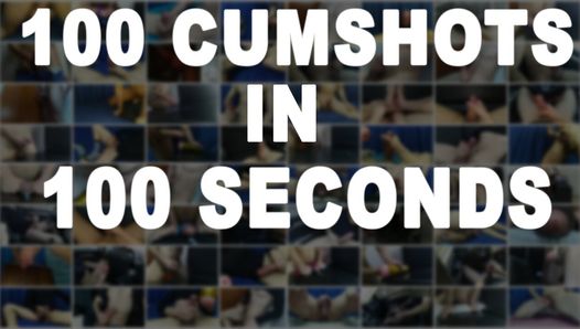 100 Cumshots in 100 Sekunden - Mega-Zusammenstellung