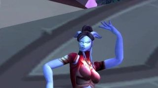 Draenei, weiblicher sexy Tanz (World of Warcraft)