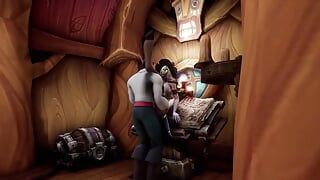 Eine Draenei-hexe von hinten ficken - Warcraft Porno-parodie, kurzer clip